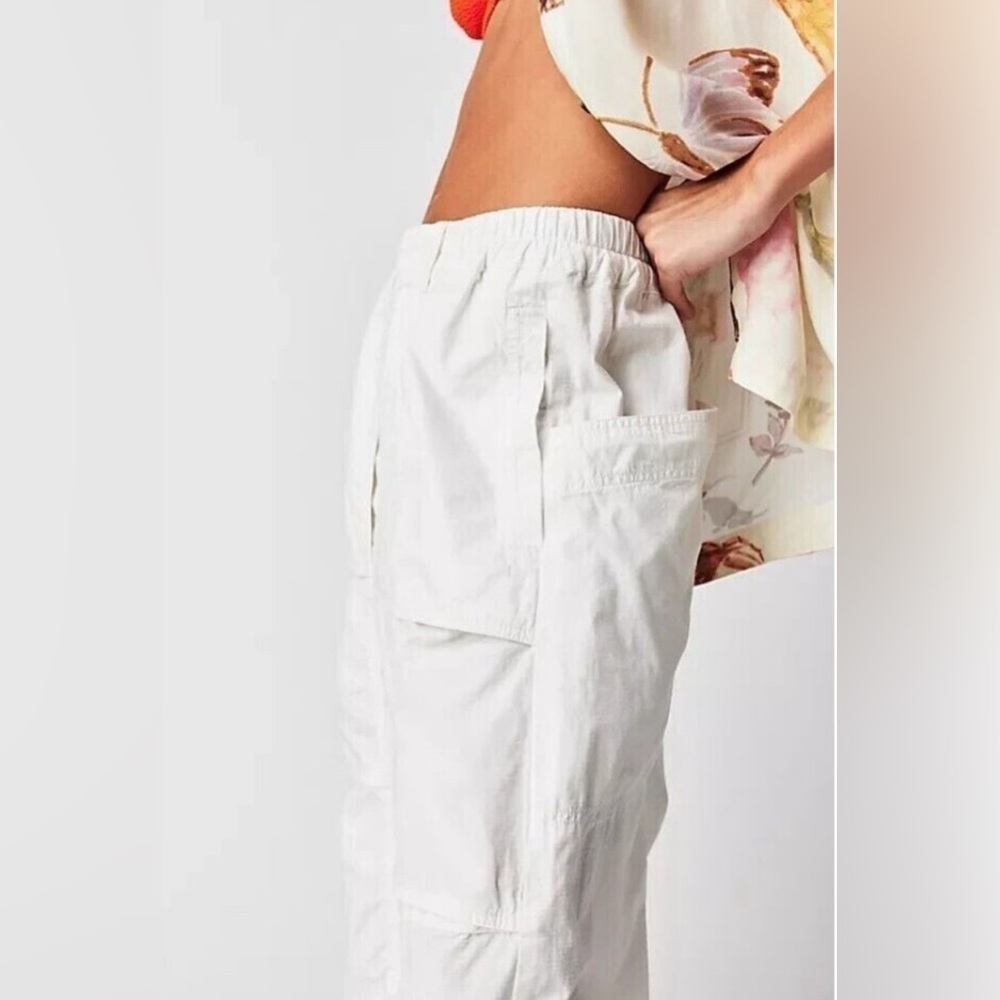 Free People, Marbella Cropped Harem Pants, White, XS, NWOT - Picture 4 of 12